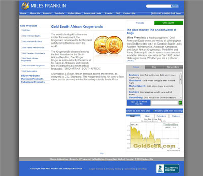 Miles Franklin (milesfranklin.com) Gold South African Krugerrands Page